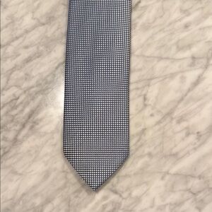 Charvet Sophisticated Blue and White Patterned Tie
